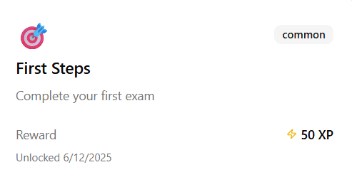 Unlocked achievement showing earned reward