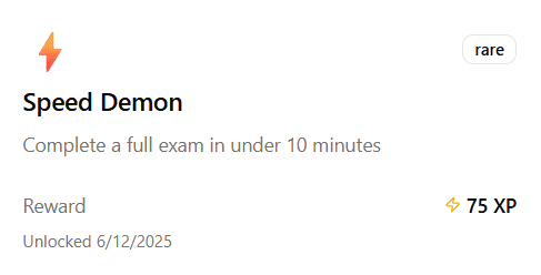 Another unlocked achievement with XP reward