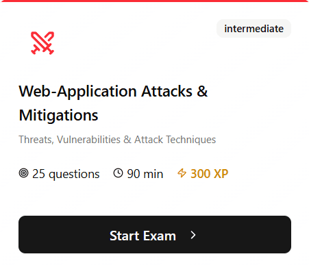 Exam question with multiple choice answers