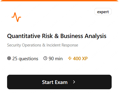 Exam progress with XP tracking