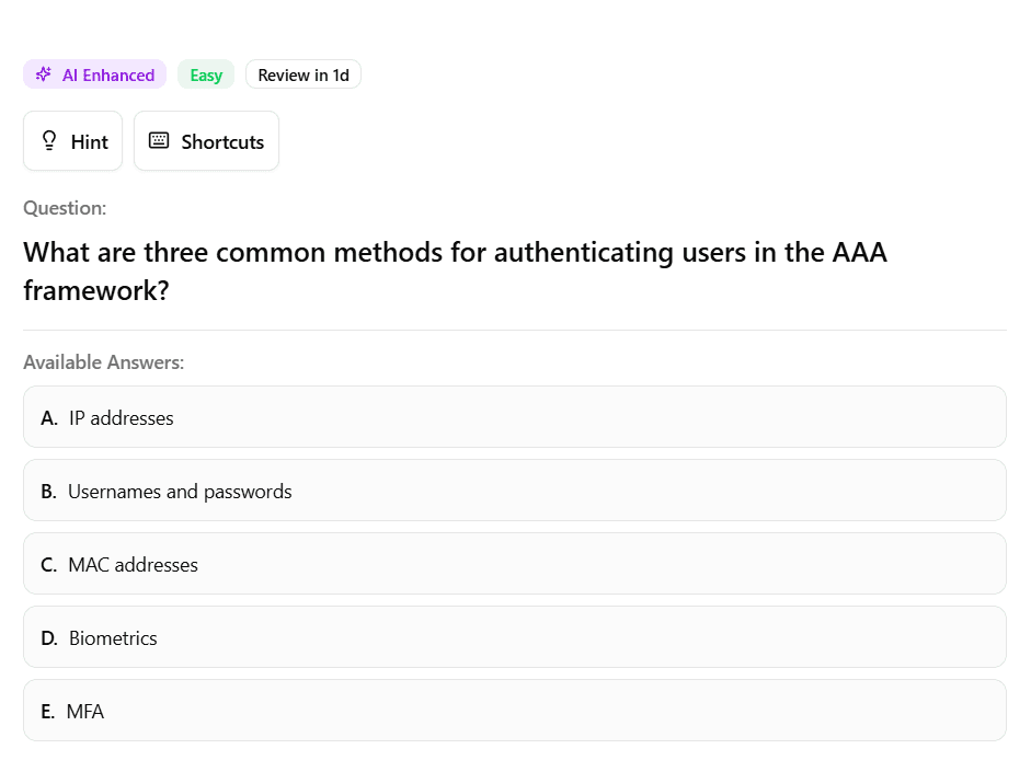 AI-generated flashcard with smart explanations